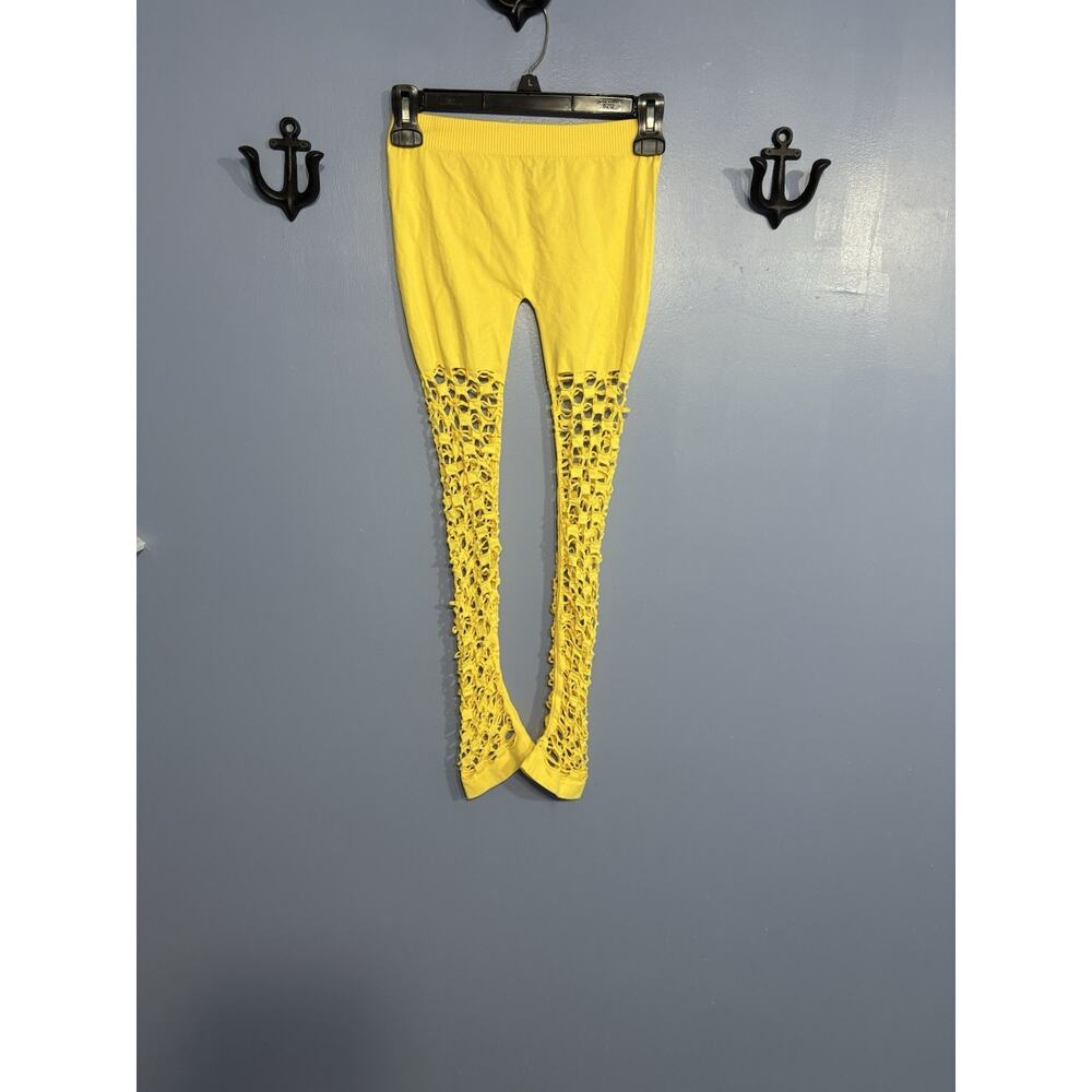 Fabric & Fabric Distressed Leggings Style 711 One Size Gold